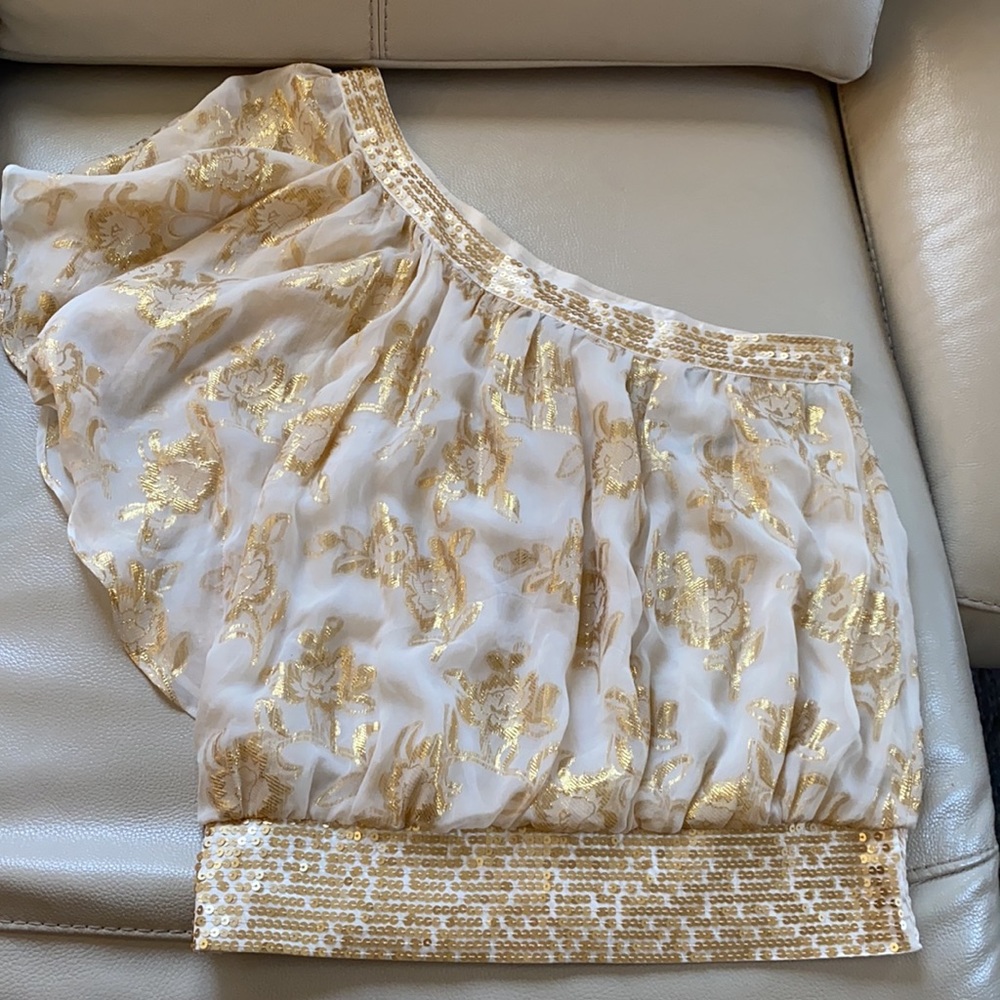 Bebe M one shoulder blouse